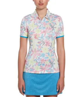 Callaway Chevron Floral Short Sleeve Polo