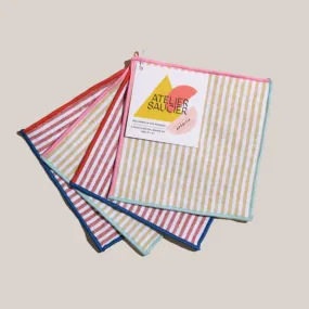 Carnival Stripe Cocktail Napkins (Set of 4)