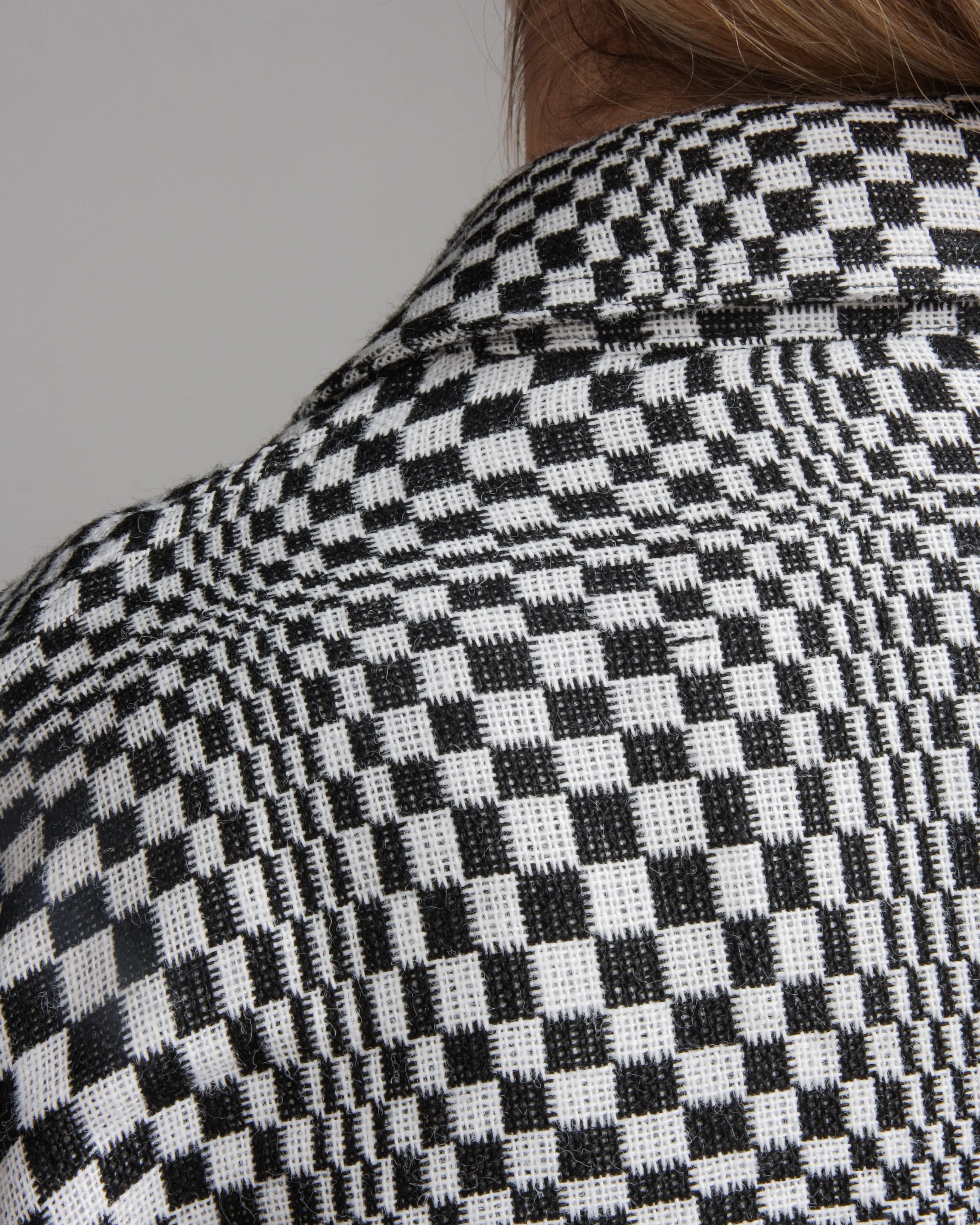 Checkerboard Military Jacket