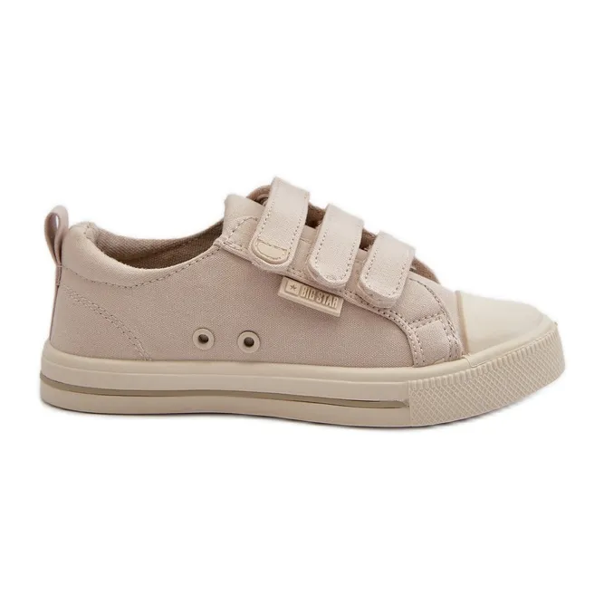 Children's Velcro Sneakers Big Star NN374119 Beige