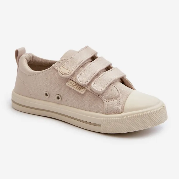 Children's Velcro Sneakers Big Star NN374119 Beige