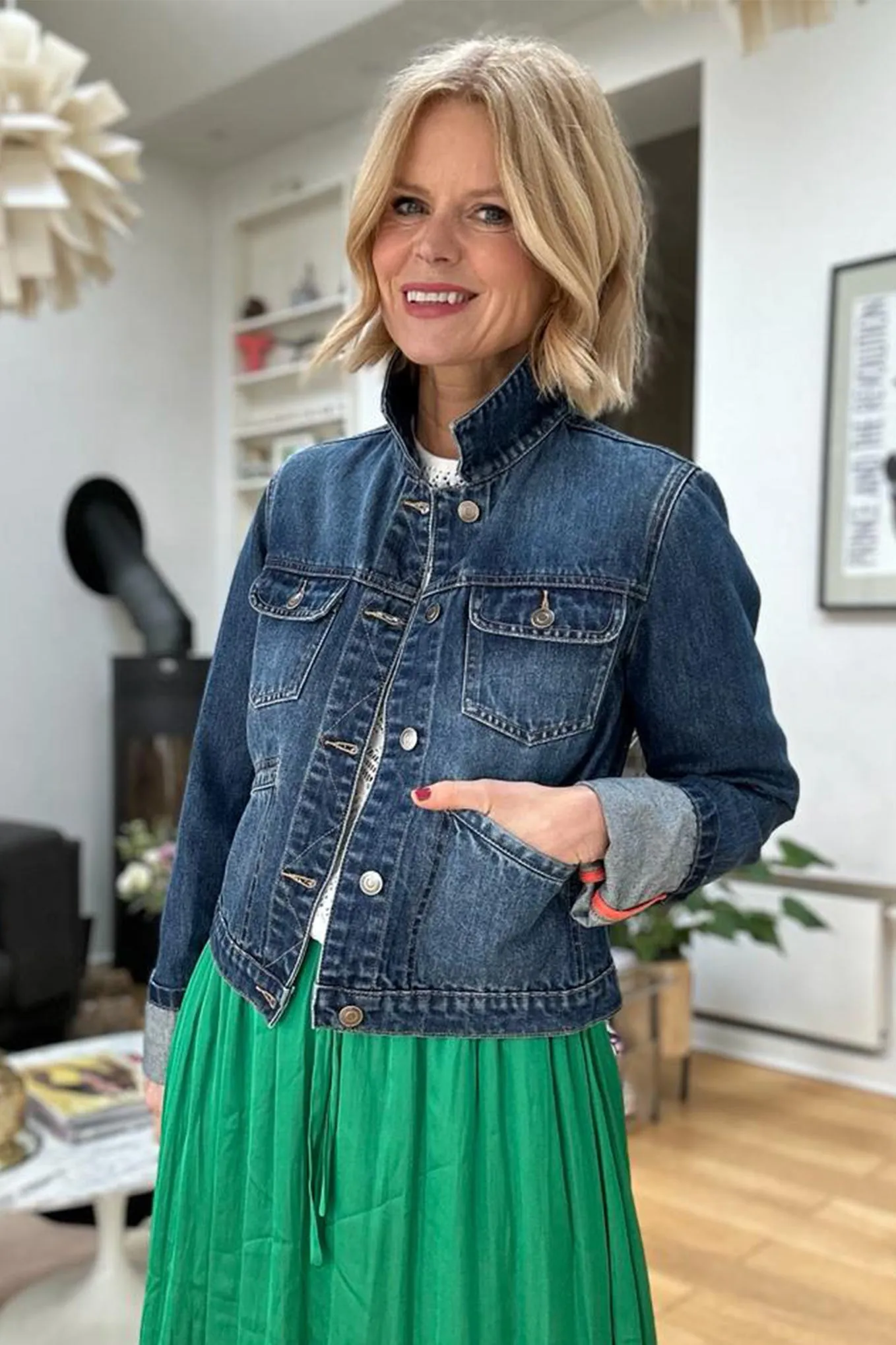 Claire Denim Jacket - Mid Wash