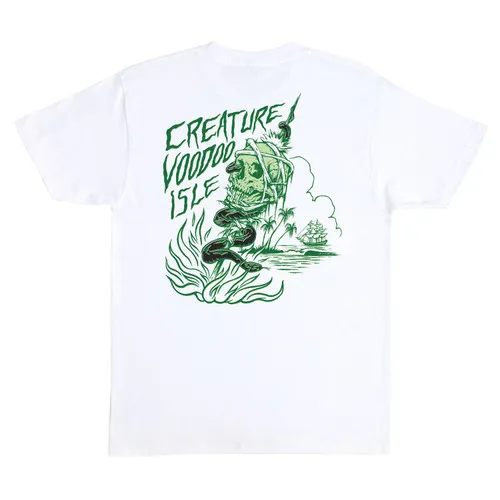 Creature Skateboards Shirt Voodoo Isle White