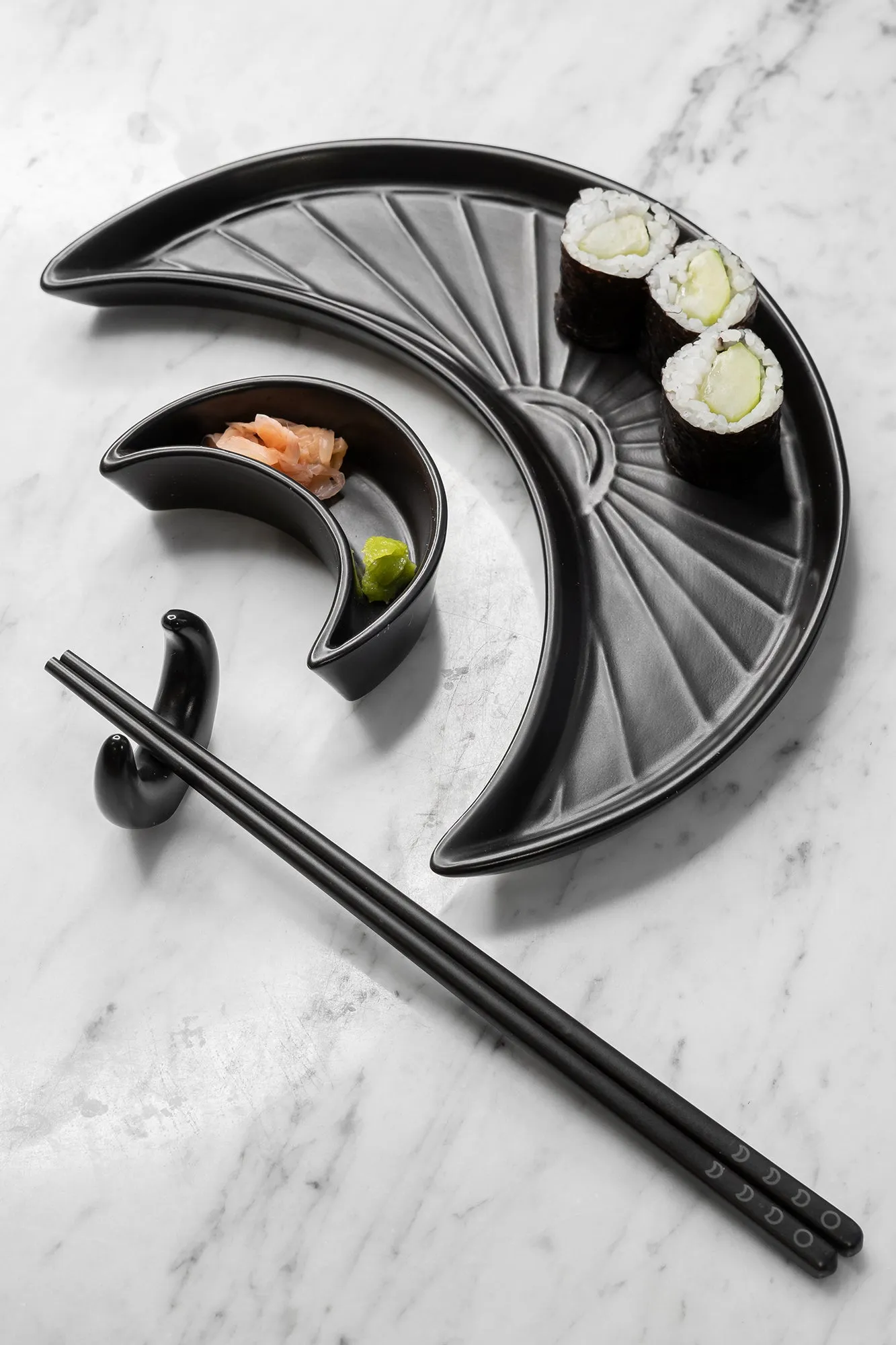 Crescent Sushi Plate Set