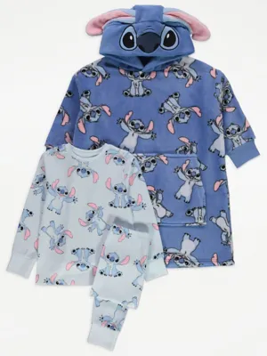 Disney Lilo & Stitch Pyjamas and Snuggle Hoodie Set | Kids | George at ASDA