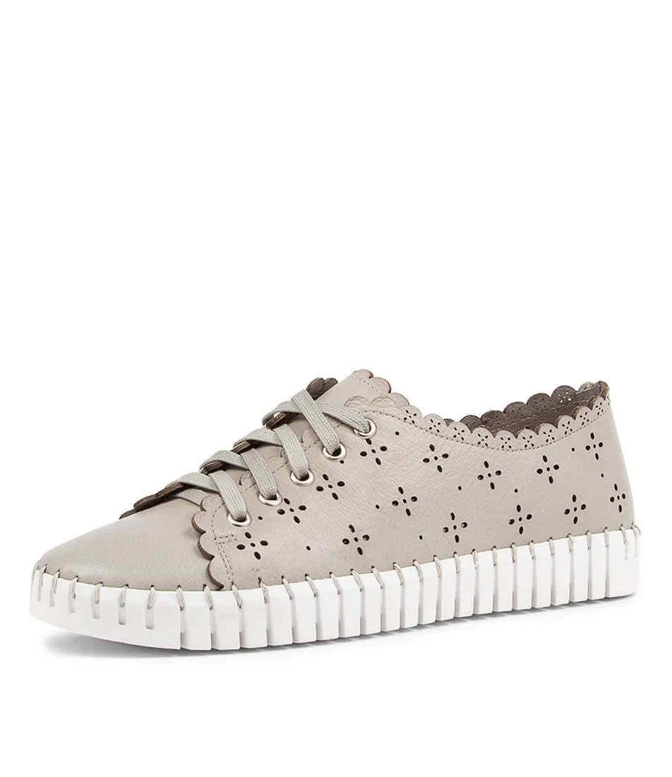 DJANGO & JULIETTE Hangel Cloudy Leather Sneakers White Sole