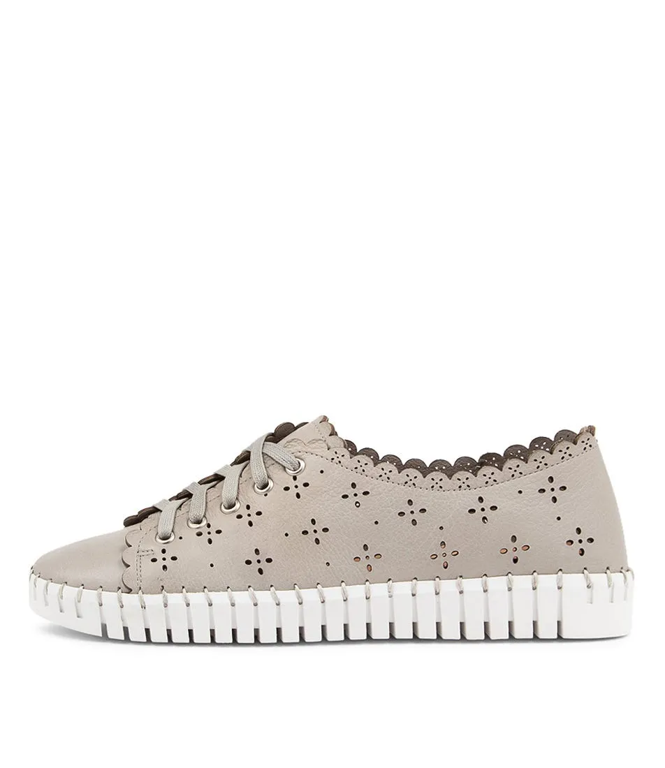 DJANGO & JULIETTE Hangel Cloudy Leather Sneakers White Sole