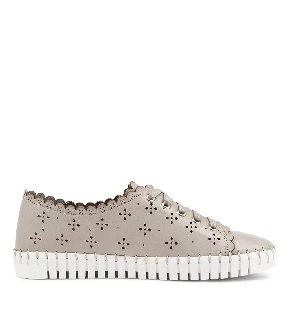 DJANGO & JULIETTE Hangel Cloudy Leather Sneakers White Sole