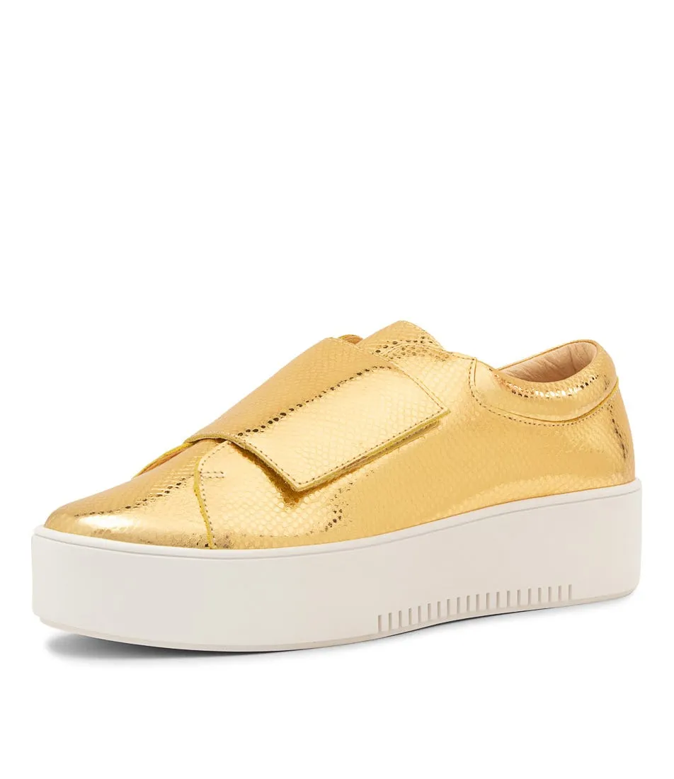 DJANGO & JULIETTE Waim Old Gold Lizard Sneakers Ws