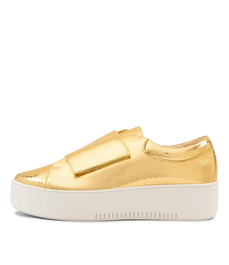 DJANGO & JULIETTE Waim Old Gold Lizard Sneakers Ws