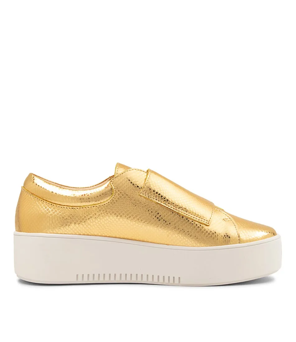 DJANGO & JULIETTE Waim Old Gold Lizard Sneakers Ws