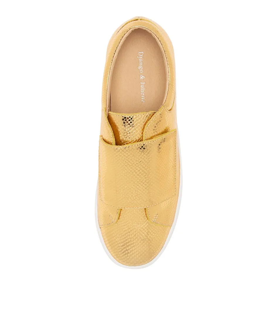 DJANGO & JULIETTE Waim Old Gold Lizard Sneakers Ws