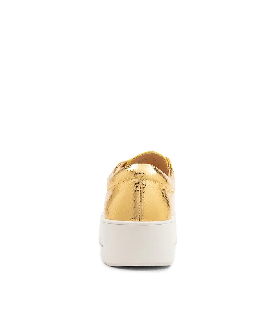 DJANGO & JULIETTE Waim Old Gold Lizard Sneakers Ws