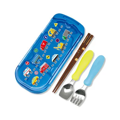 EDISONMAMA Spoon/Fork/Chopsticks Trio Set  Blue