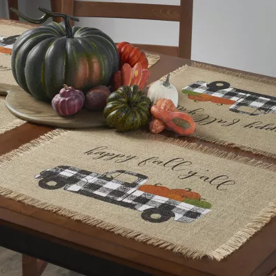 Elrene Home Fashions Happy Fall Yall Burlap 4-pc. Placemats