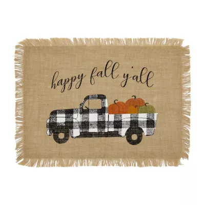 Elrene Home Fashions Happy Fall Yall Burlap 4-pc. Placemats