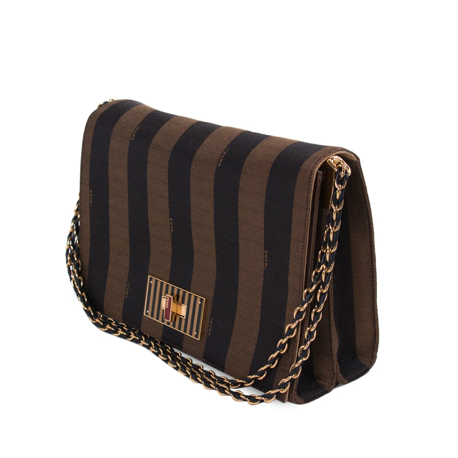 Fendi Pequin Large Claudia Cross Body Bag