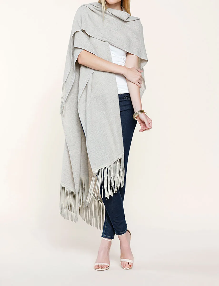 Fringe Cotton Wool Scarf