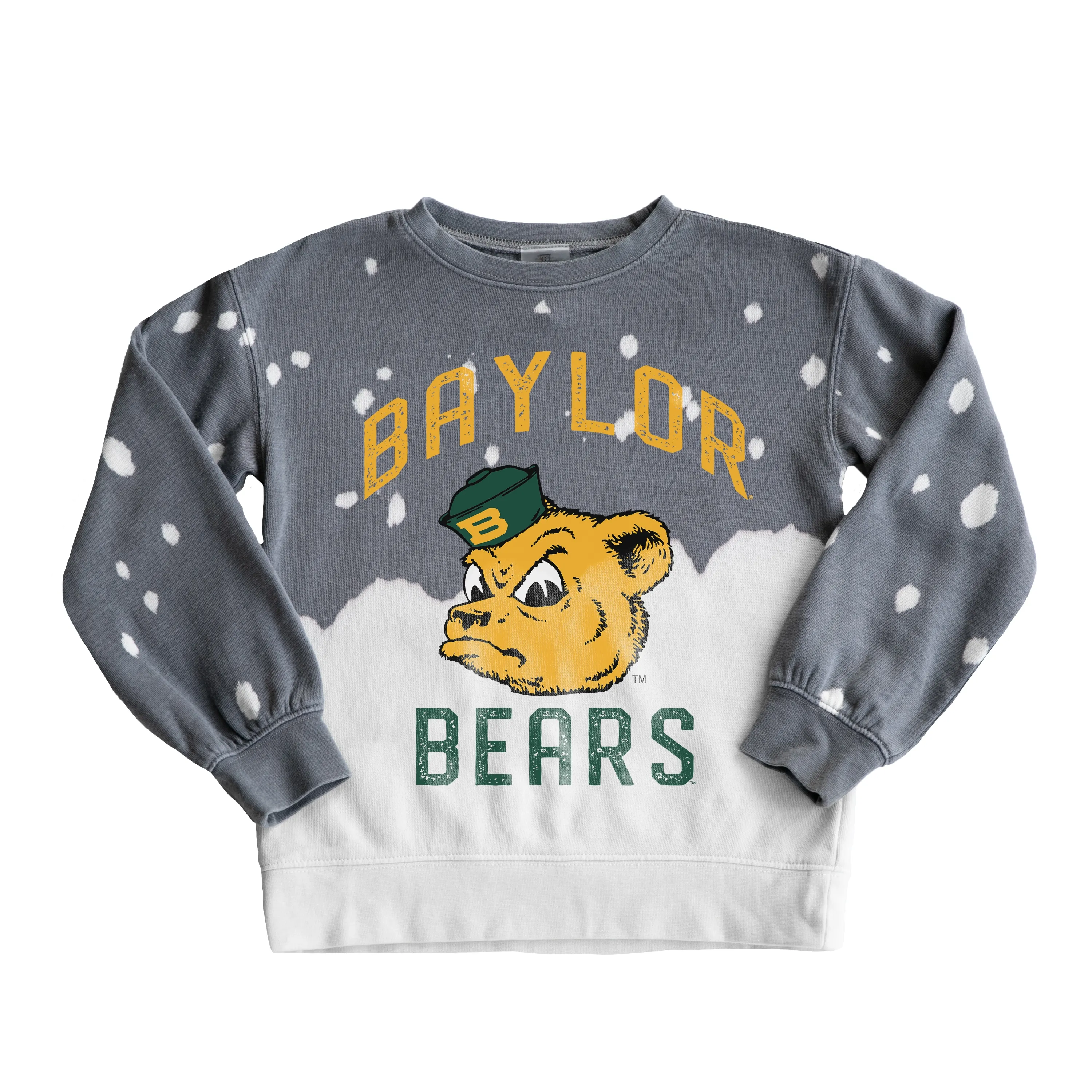 Gameday Couture Baylor Bears Girls Youth Gray Faded Pullover Sweatshirt