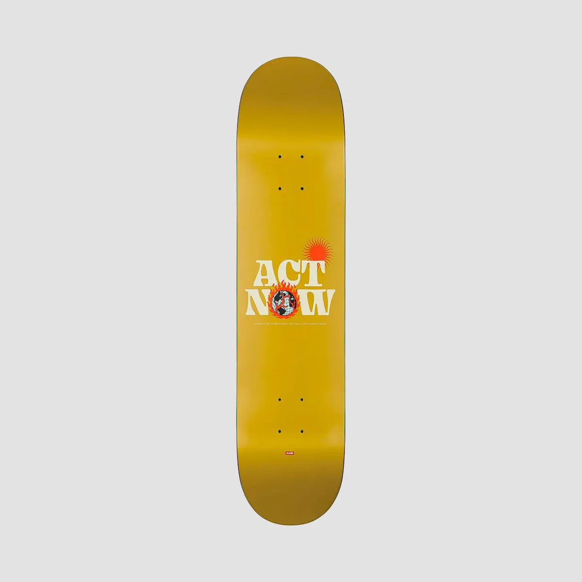 Globe G1 Act Now Skateboard Deck Mustard - 8"