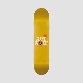 Globe G1 Act Now Skateboard Deck Mustard - 8"