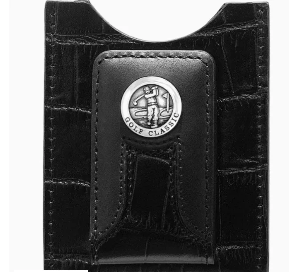 Golf Croco Money Clip- Black