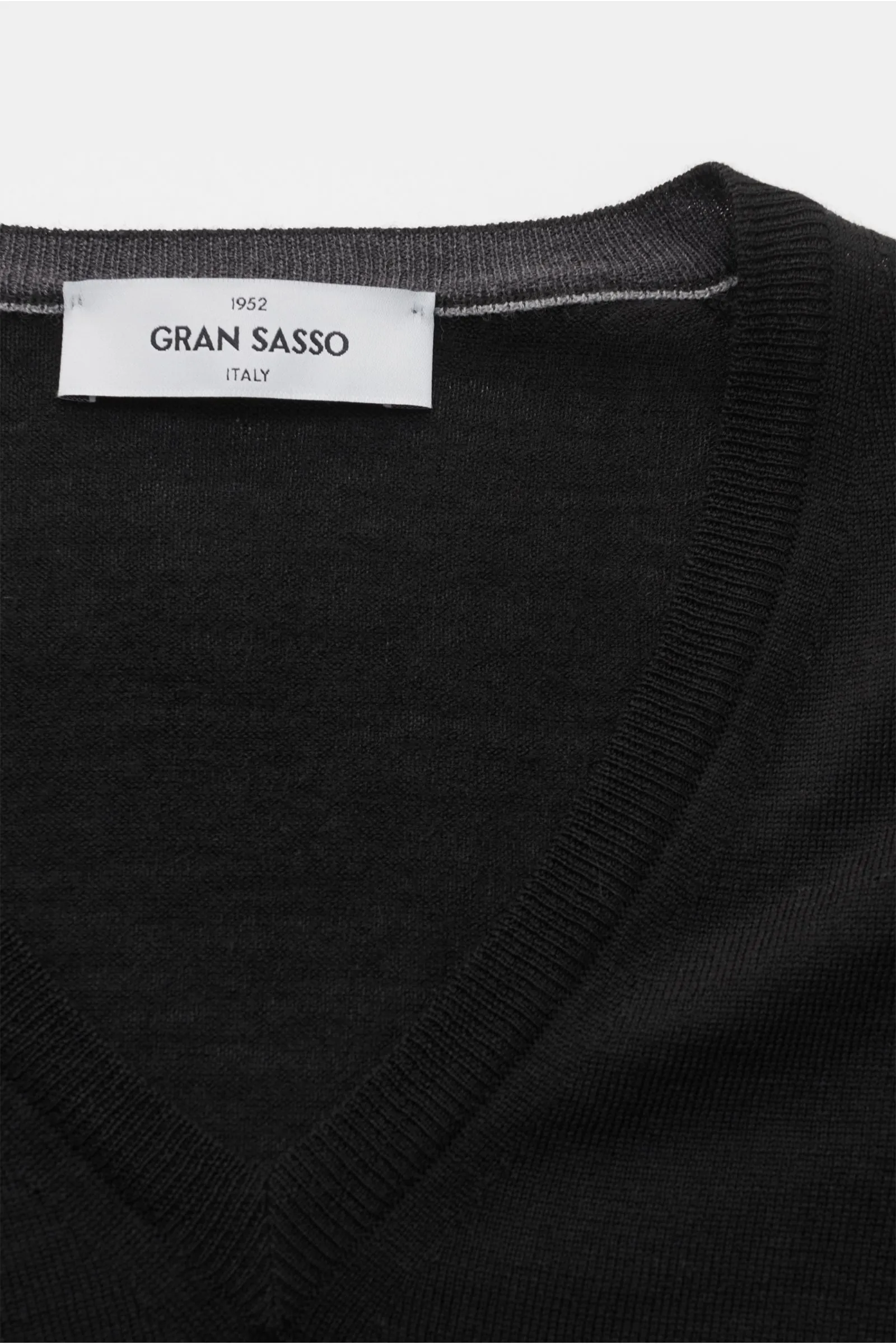 GRAN SASSO Feinstrick V-Neck Pullover schwarz