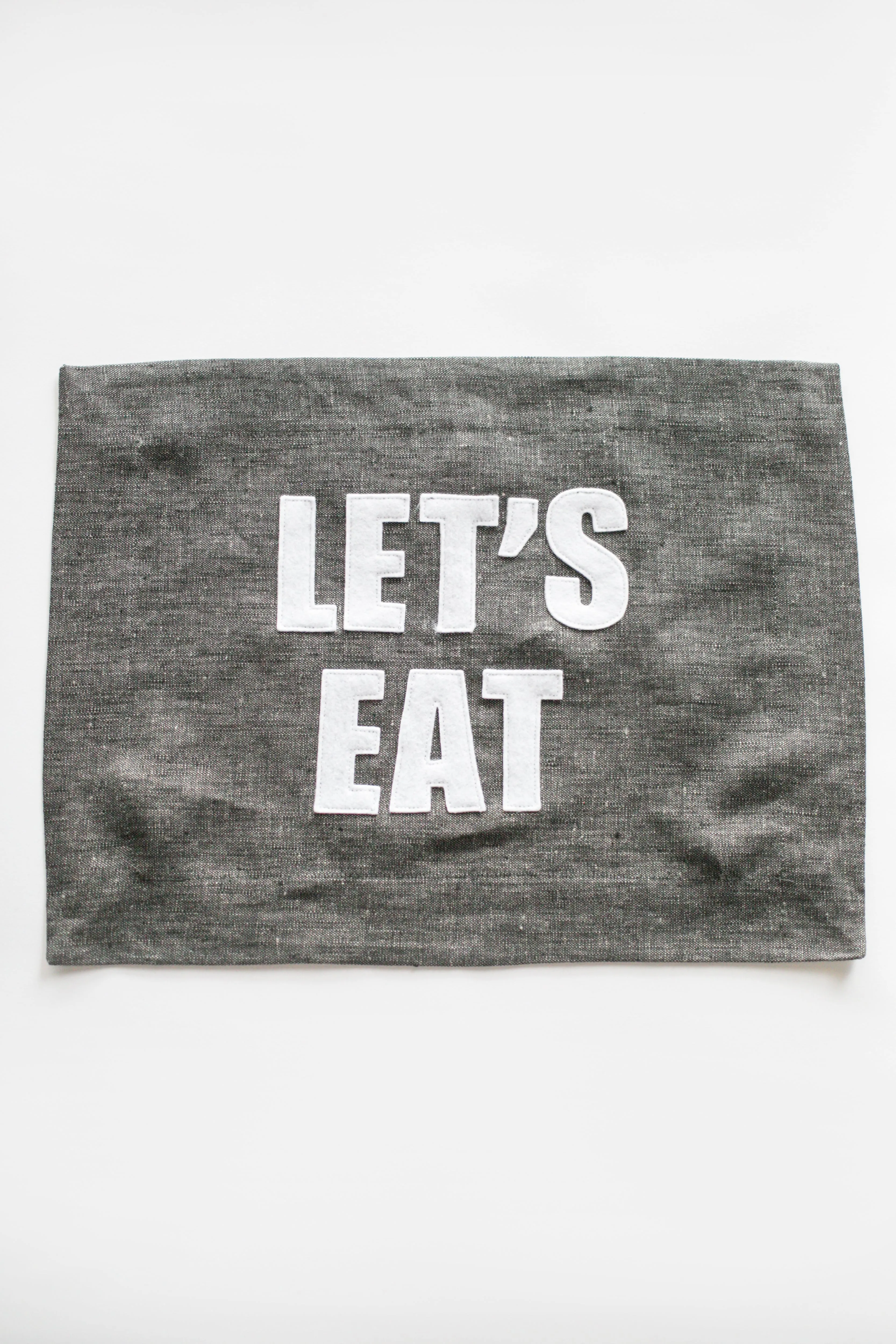 Graphite Linen Placemats -  several phrases to choose from