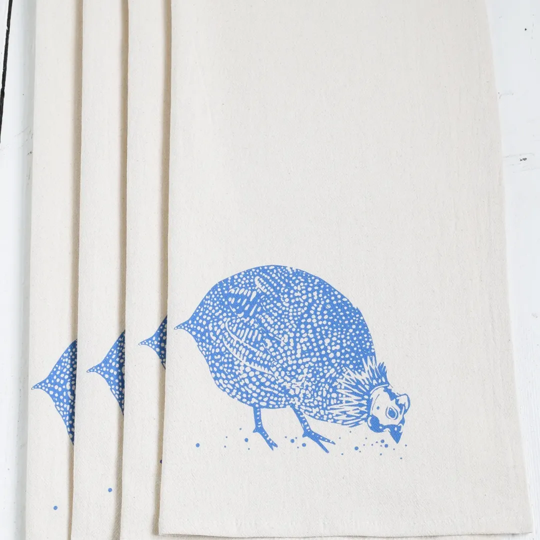 Guinea Hen Napkins in Blue Violet