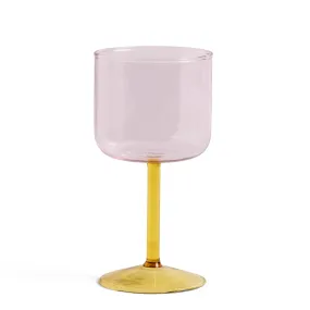 HAY Tint Wine Glass - Set of 2 - Pink & Yellow | Coggles