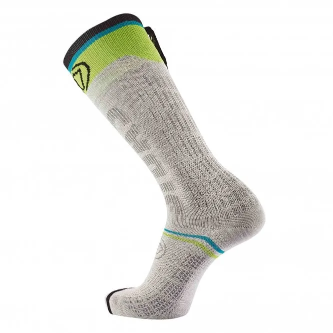 Heated Ski Race Sock S.E.T - Grey/Yellow