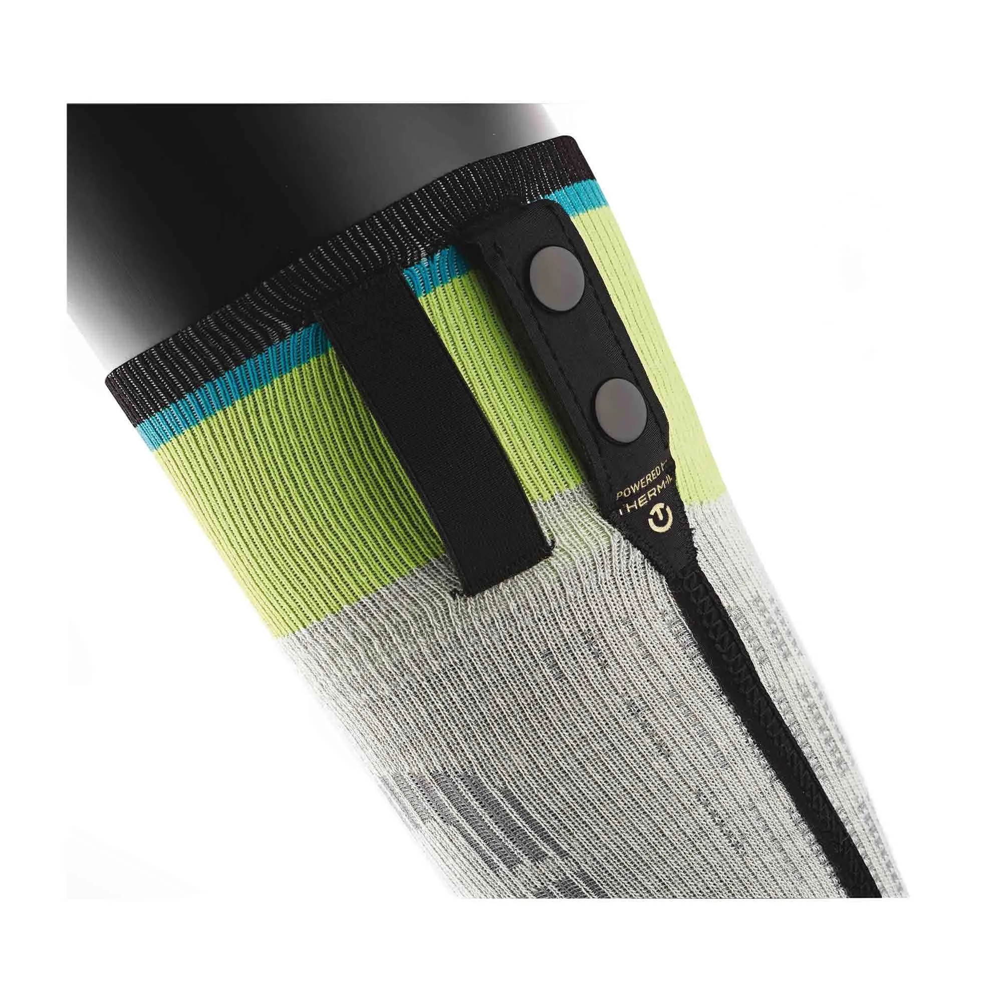 Heated Ski Race Sock S.E.T - Grey/Yellow