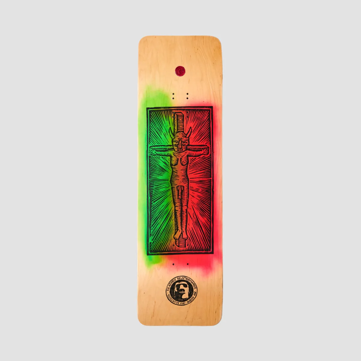 Heathen x Mia Uncut Cross Skateboard Deck - 9.75