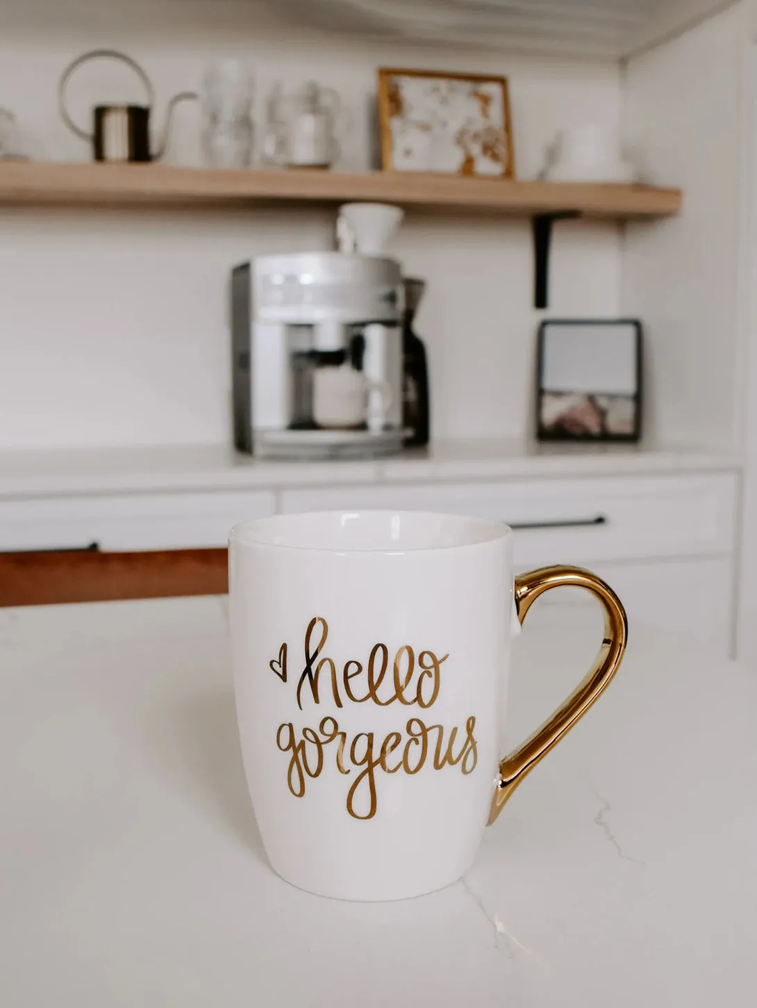 Hello Gorgeous Coffee Mug - Gold