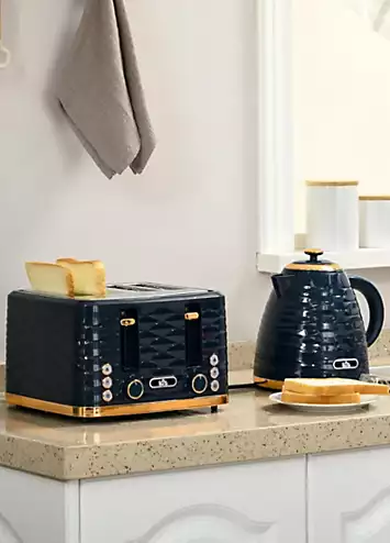 HOMCOM Kettle & 4 Slice Toaster Set - Blue | Kaleidoscope