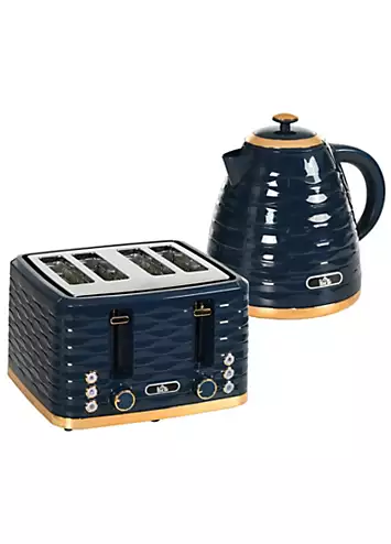 HOMCOM Kettle & 4 Slice Toaster Set - Blue | Kaleidoscope