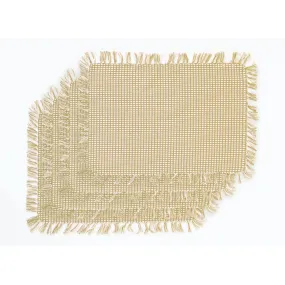 HOMESPUN FRINGED Placemats 4 PK13X19