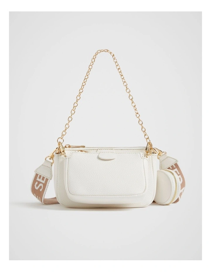 Hybrid Cross Body Bag in White