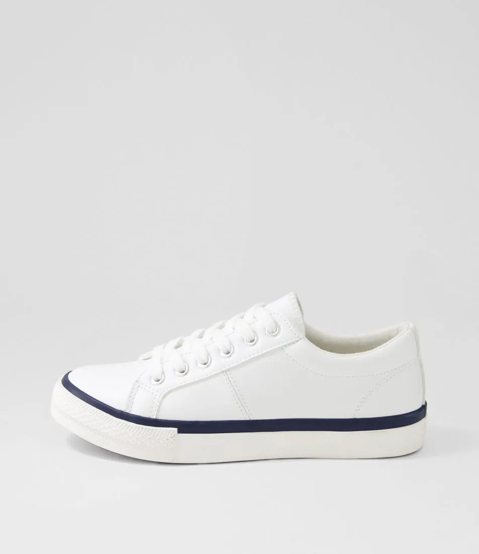 I LOVE BILLY Jaiha White Navy Sneakers