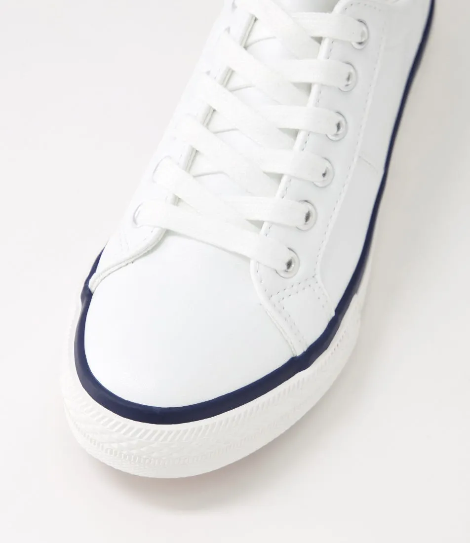 I LOVE BILLY Jaiha White Navy Sneakers