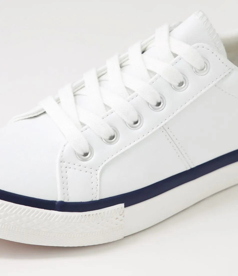 I LOVE BILLY Jaiha White Navy Sneakers