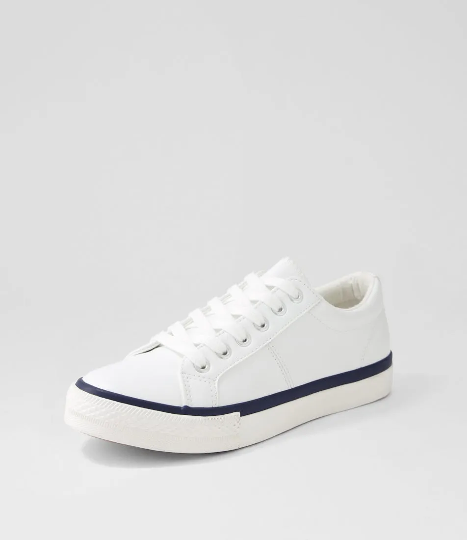 I LOVE BILLY Jaiha White Navy Sneakers