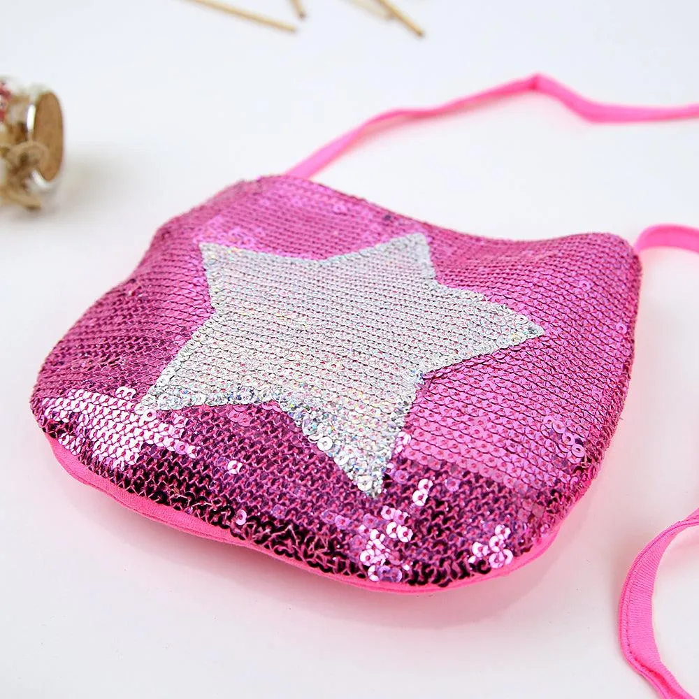 Imported Stylish Sequin Cross Body Cotton Bag For Girls