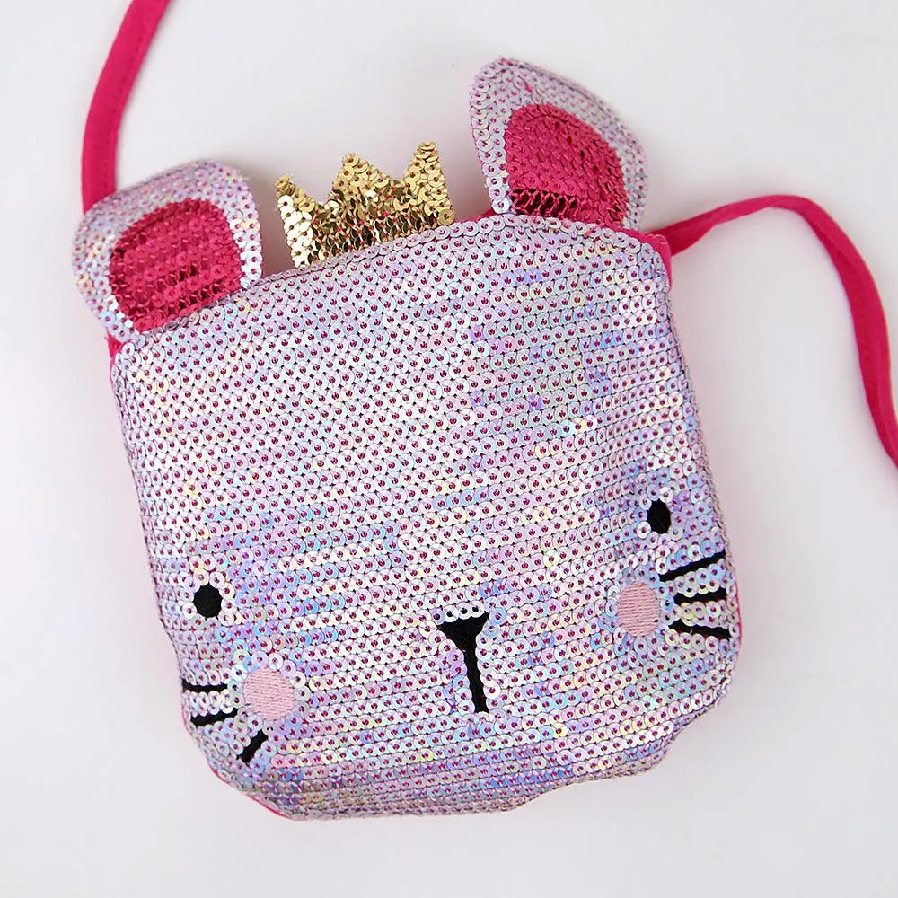 Imported Stylish Sequin Cross Body Cotton Bag For Girls