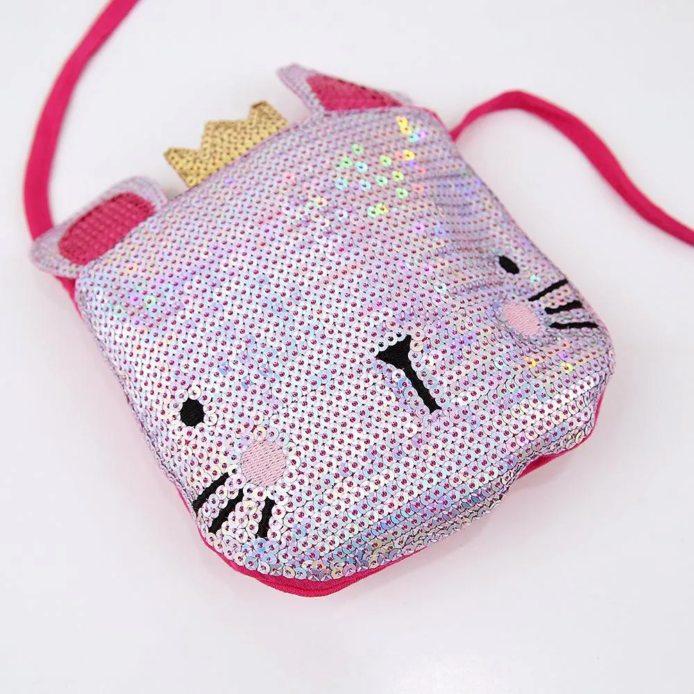 Imported Stylish Sequin Cross Body Cotton Bag For Girls