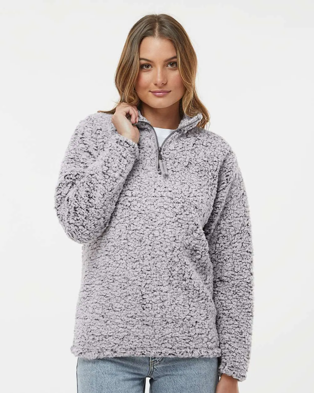 J. America Women’s Epic Sherpa Quarter-Zip Pullover