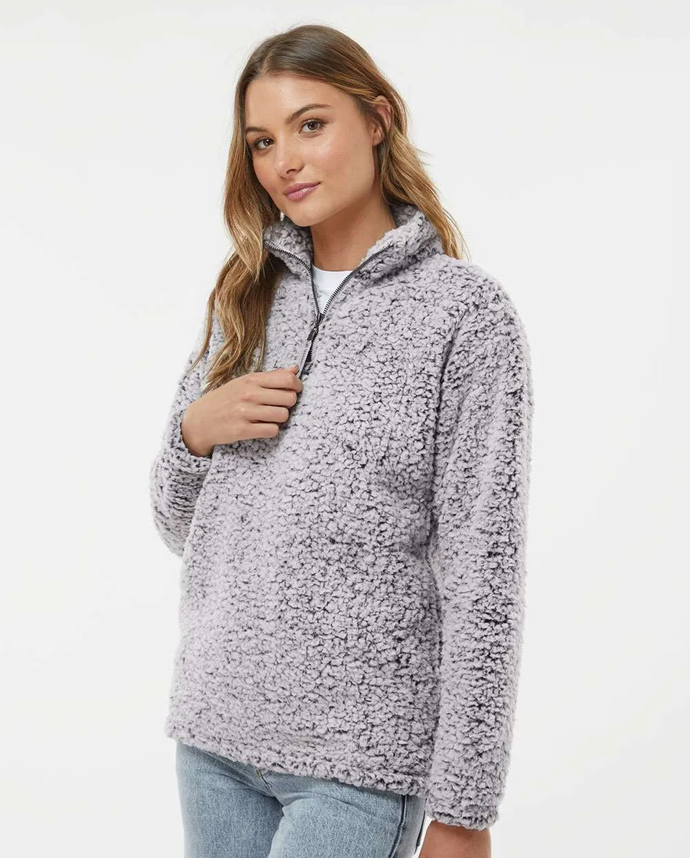 J. America Women’s Epic Sherpa Quarter-Zip Pullover