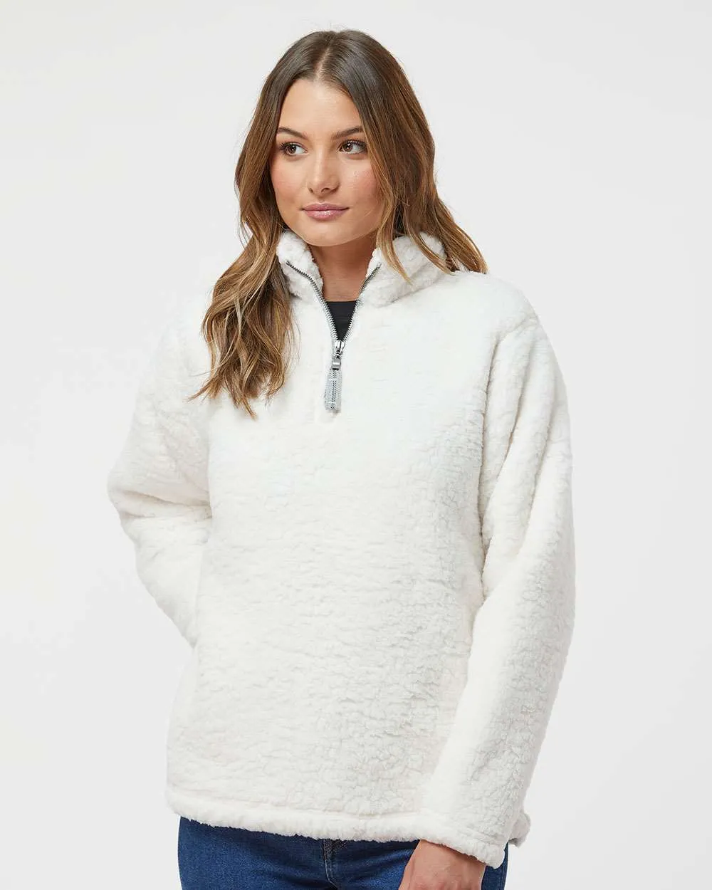 J. America Women’s Epic Sherpa Quarter-Zip Pullover