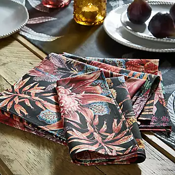 Joe Browns Pack of 4 Fantastically Floral Cotton Napkins | Kaleidoscope