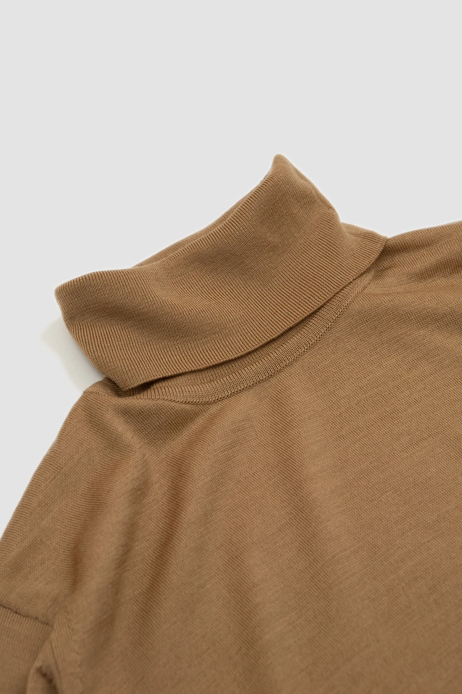 John Smedley Cherwell Pullover Roll Neck Nutmeg